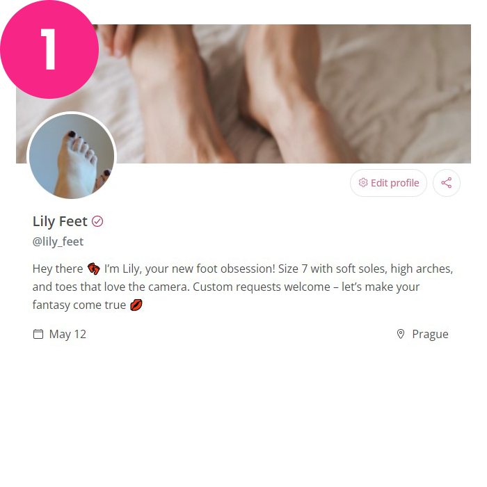 Create account to sell feet pics