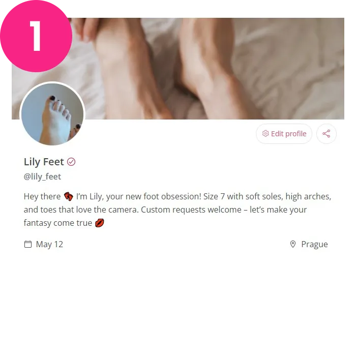 Create account to sell feet pics